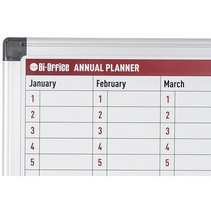 Bi-Office Maya 365 Day Magnetic Annual Planner, 900x600mm
