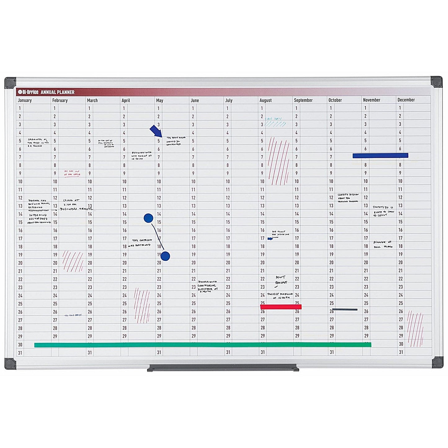 Bi-Office Maya 365 Day Magnetic Annual Planner, 900x600mm Easy2Order : BQ07067