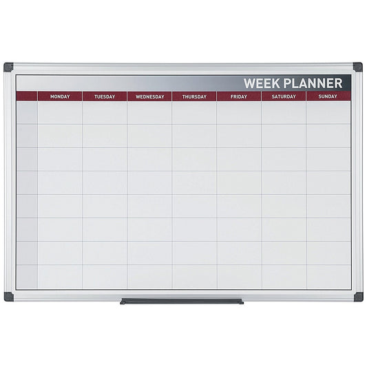 Bi-Office Magnetic Week Planner, Mounted, 900x600mm