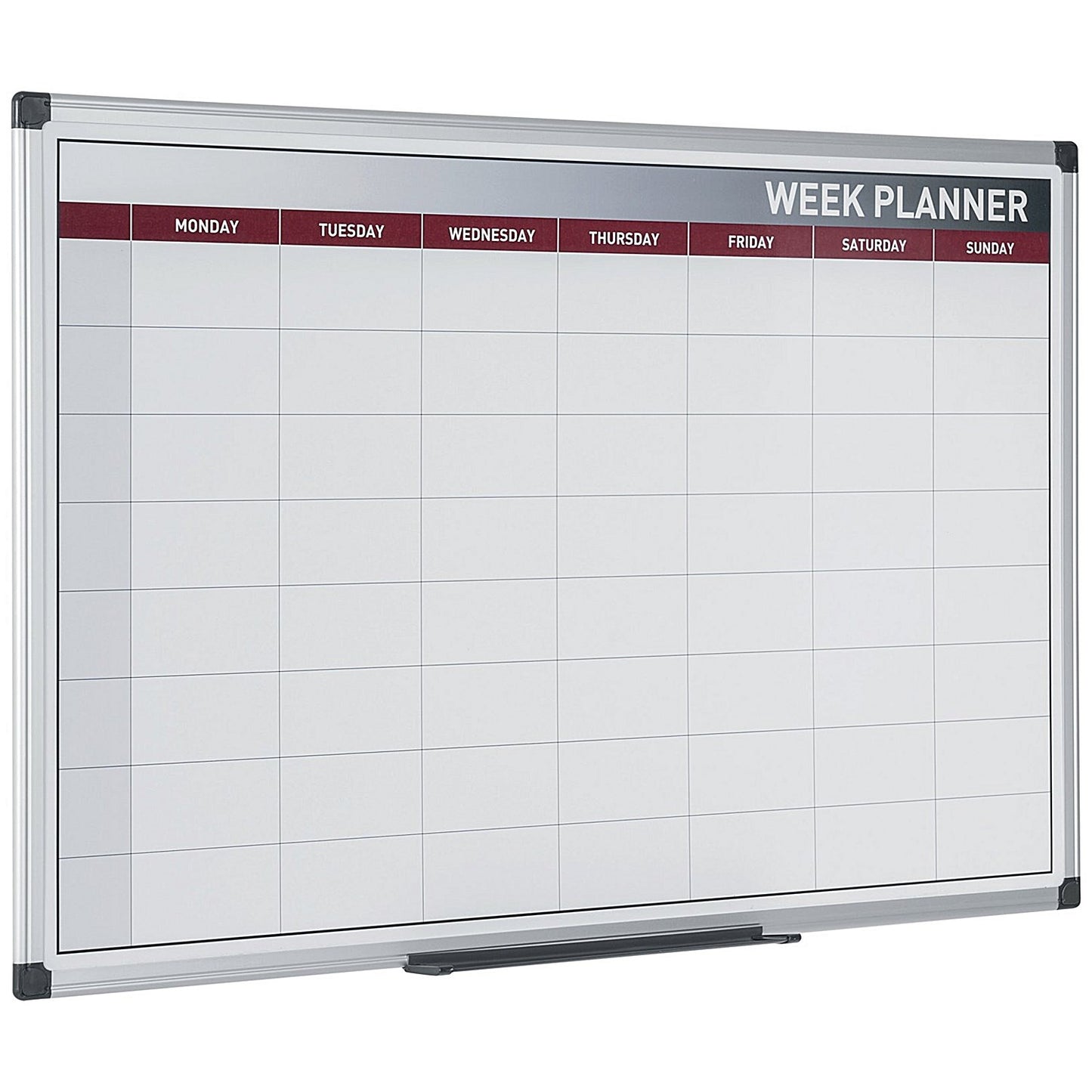 Bi-Office Magnetic Week Planner, Mounted, 900x600mm