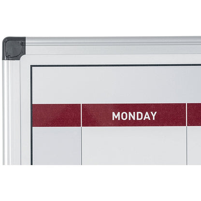 Bi-Office Magnetic Week Planner, Mounted, 900x600mm