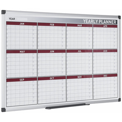 Bi-Office Maya 12 Month Magnetic Annual Planner, 900x600mm