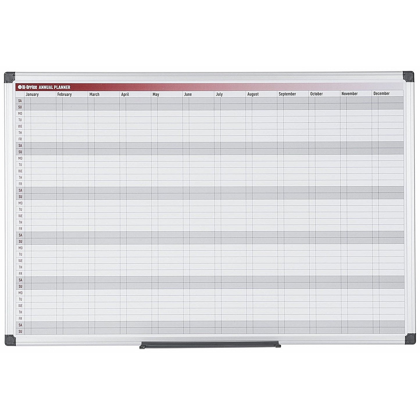 Bi-Office Maya 52 Week Magnetic Annual Planner, 900x600mm