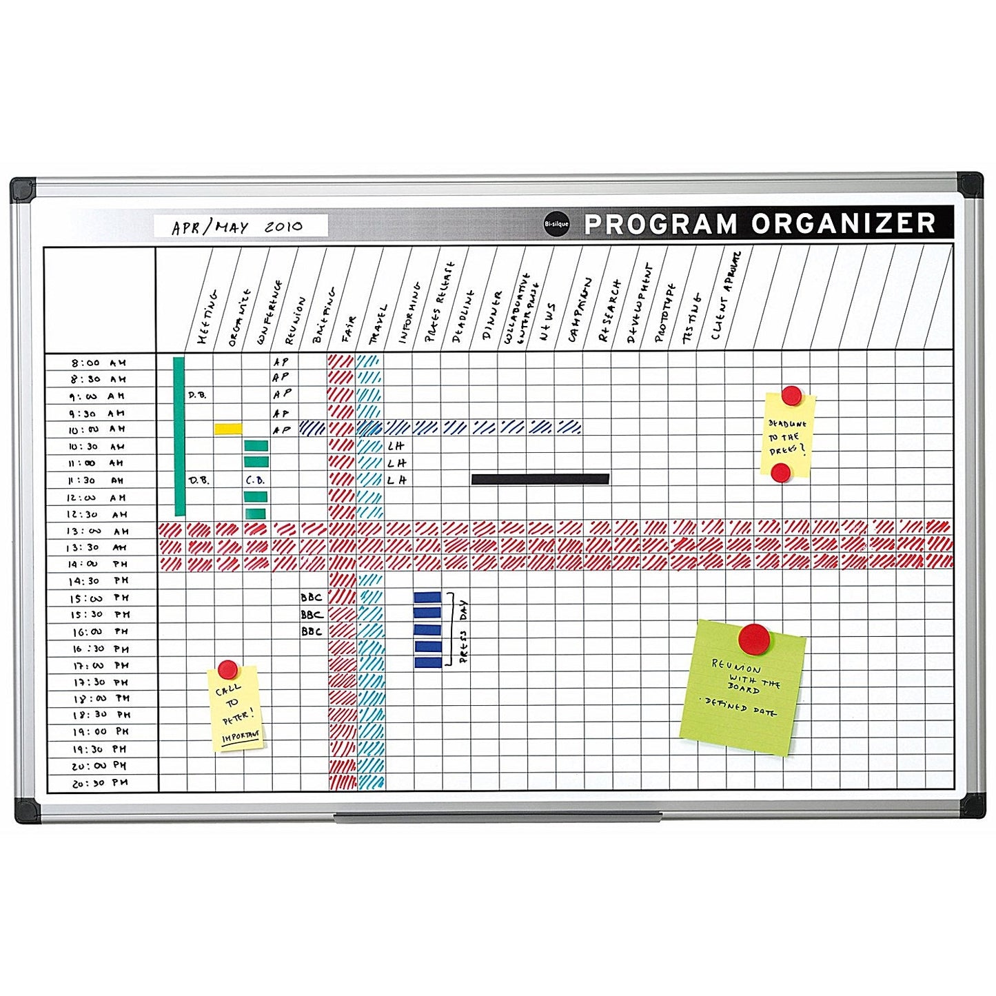 Bi-Office Maya Magnetic Program Organizer, 600x450mm Easy2Order : BQ07747