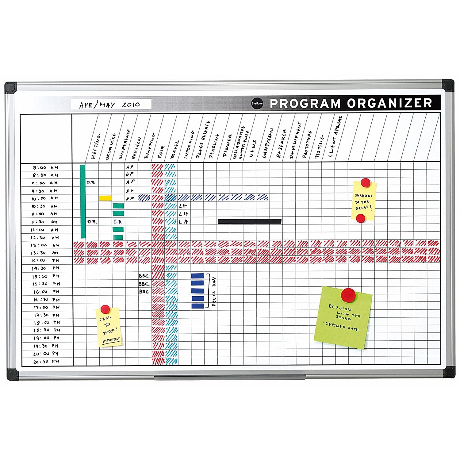 Bi-Office Maya Magnetic Program Organizer, 600x450mm Easy2Order : BQ07747