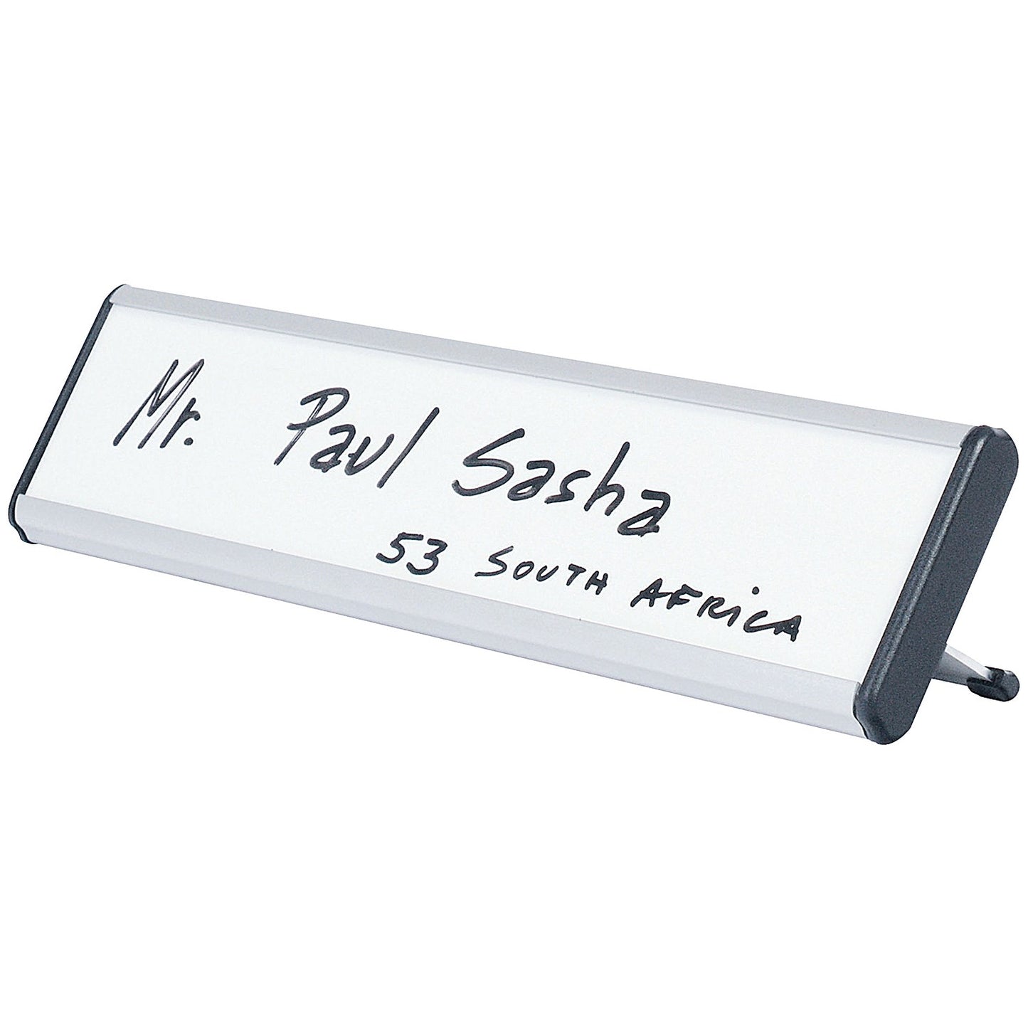 Bi-Office Drywipe Name Plate, 60x220mm, White