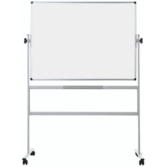 Bi-Office Mobile Revolving Lacquered Steel Magnetic Whiteboard, 1200x1200mm Easy2Order : BQ10640