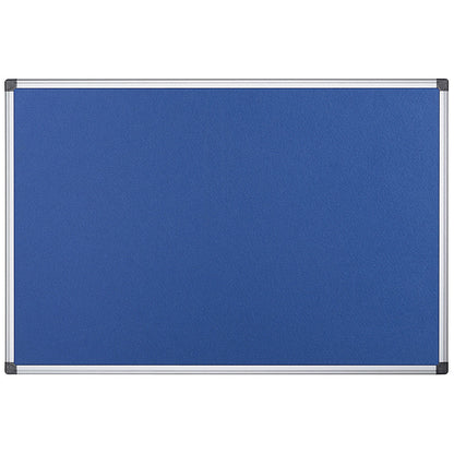 Bi-Office Fire Retardant Notice Board, 900x600mm, Blue