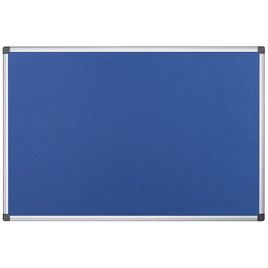 Bi-Office Fire Retardant Notice Board, 900x600mm, Blue