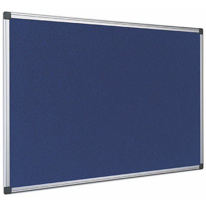 Bi-Office Fire Retardant Notice Board, 900x600mm, Blue