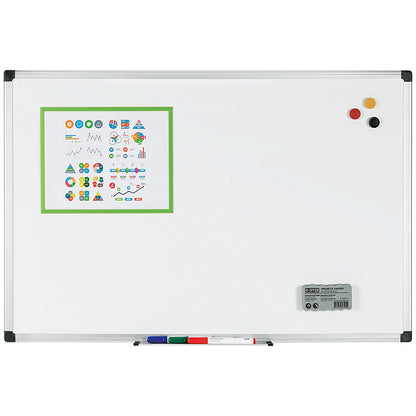 Bi-Office Maya Magnetic Whiteboard, Aluminium Frame, 1800x1200mm