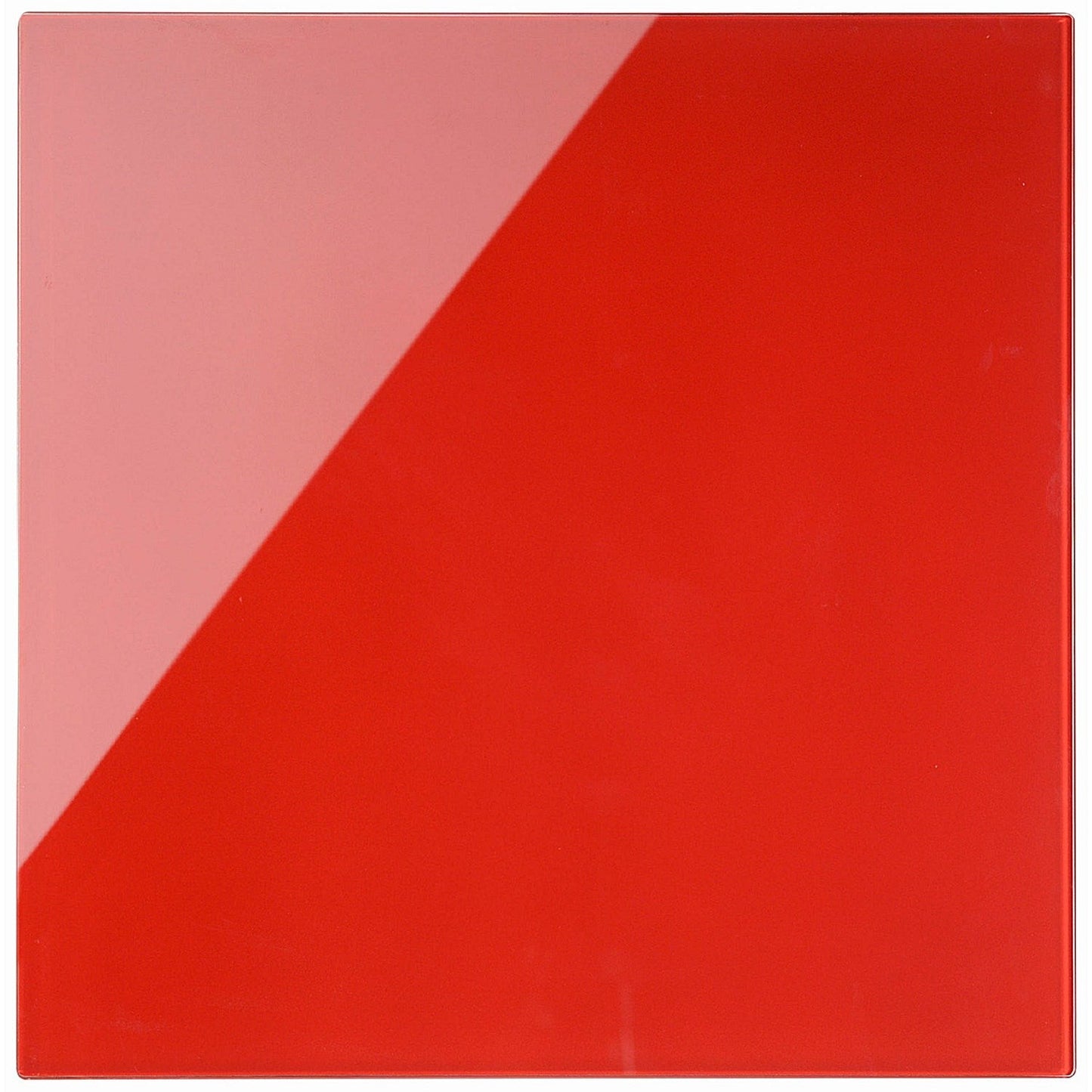 Bi-Office Magnetic Frameless Glass Board, 480x480mm, Red Easy2Order : BQ11334