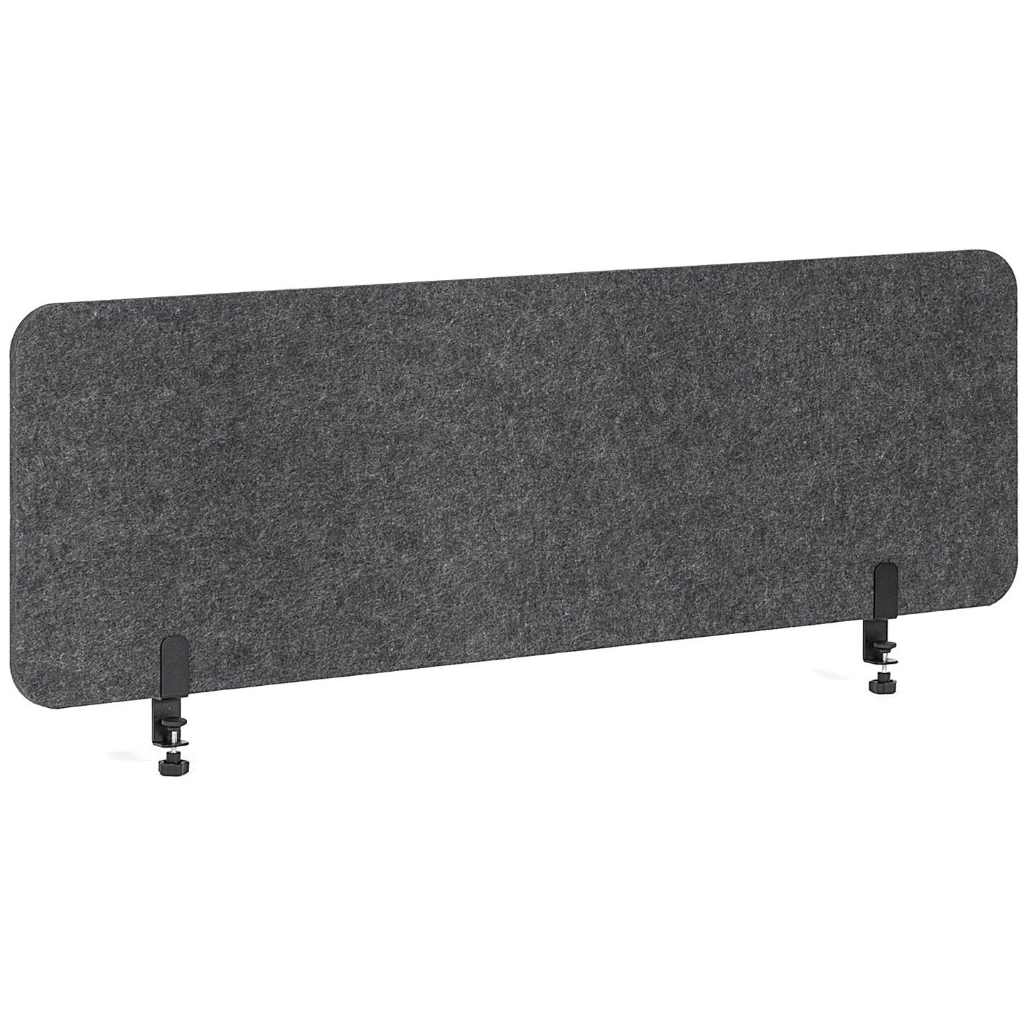 Archyi Desk Sculpo Desk Screen with Metal Clamps, 1400x400mm Dark Grey