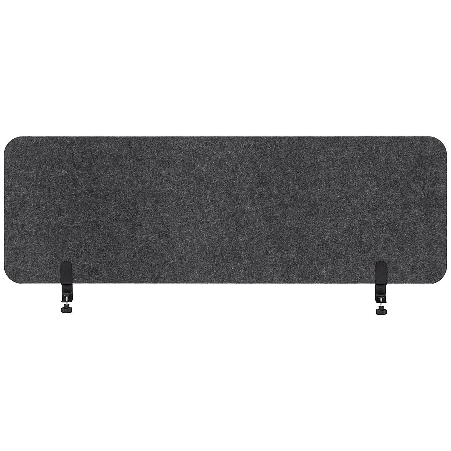 Archyi Desk Sculpo Desk Screen with Metal Clamps, 1400x400mm Dark Grey