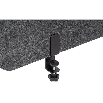 Archyi Desk Sculpo Desk Screen with Metal Clamps, 1200x400mm Dark Grey