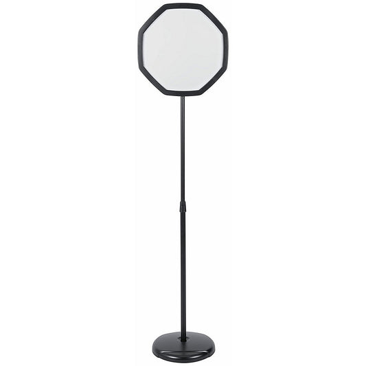 Bi-Office Octagonal Magnetic Drywipe Floor Sign, Black Easy2Order : BQ17084