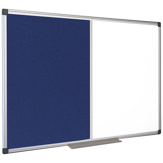 Bi-Office Drywipe and Blue Felt Combination Board, 1200x900mm, Aluminium Frame Easy2Order : BQ26522