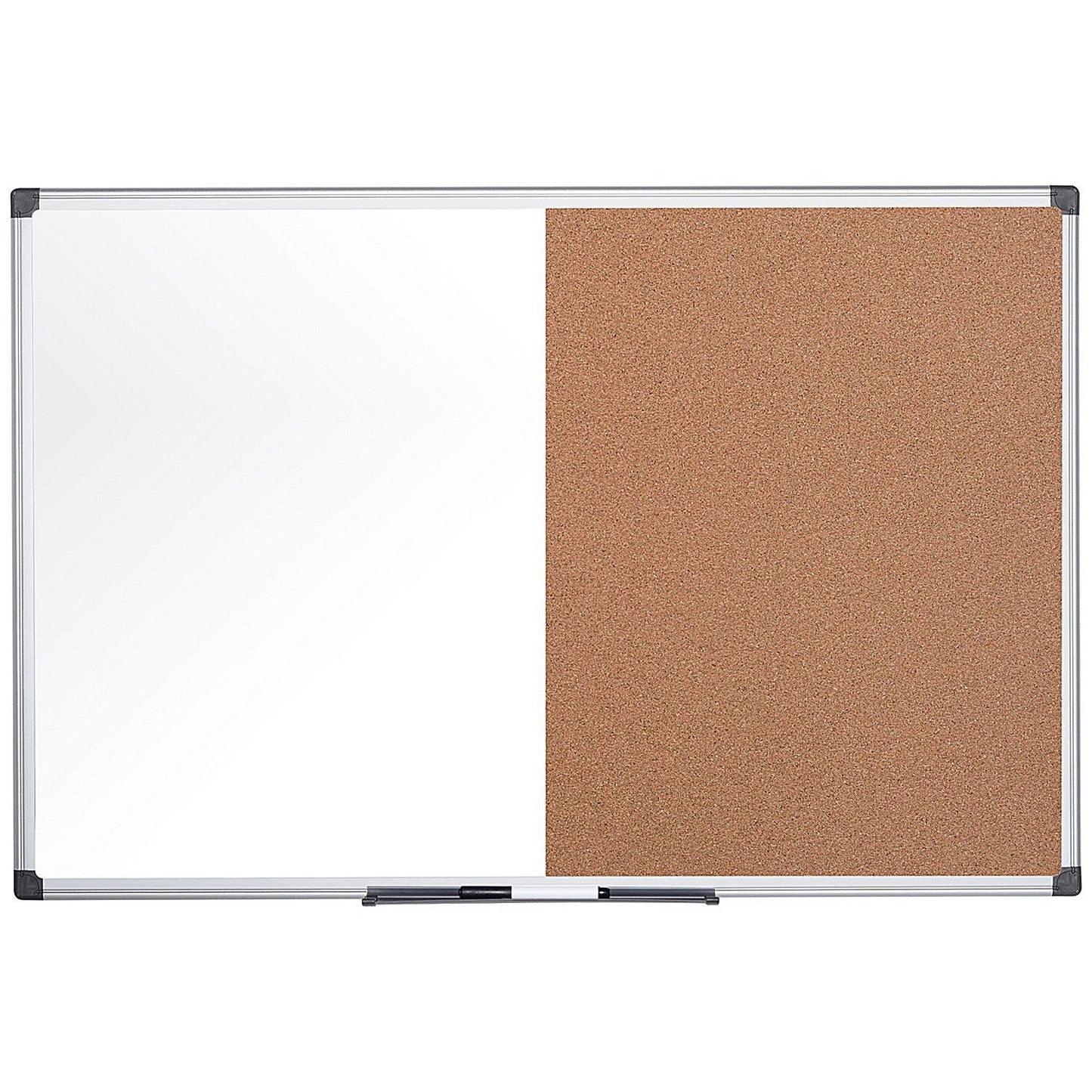 Bi-Office Maya Cork and Drywipe Combination Board, 800x600mm, Aluminium Frame Easy2Order : BQ26979