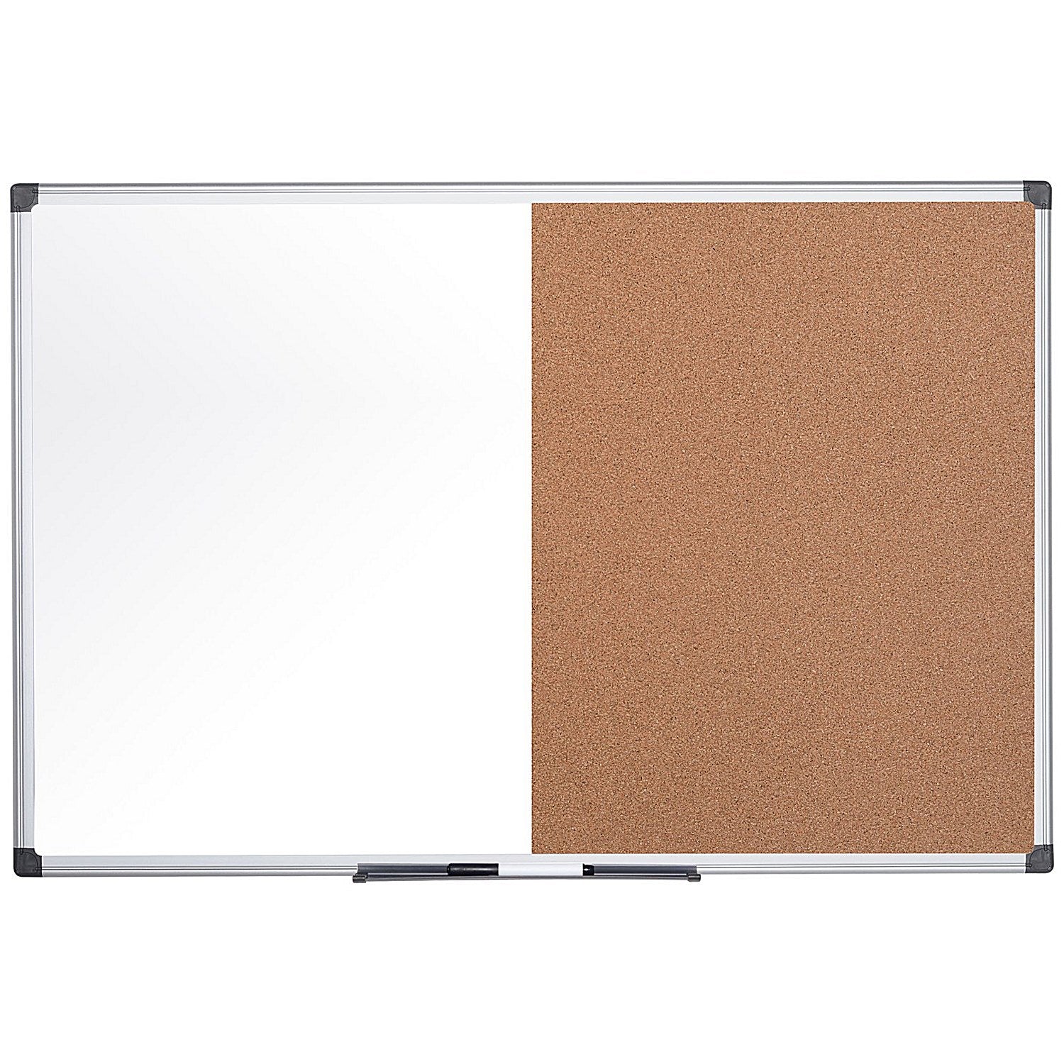 Bi-Office Maya Cork and Drywipe Combination Board, 800x600mm, Aluminium Frame Easy2Order : BQ26979