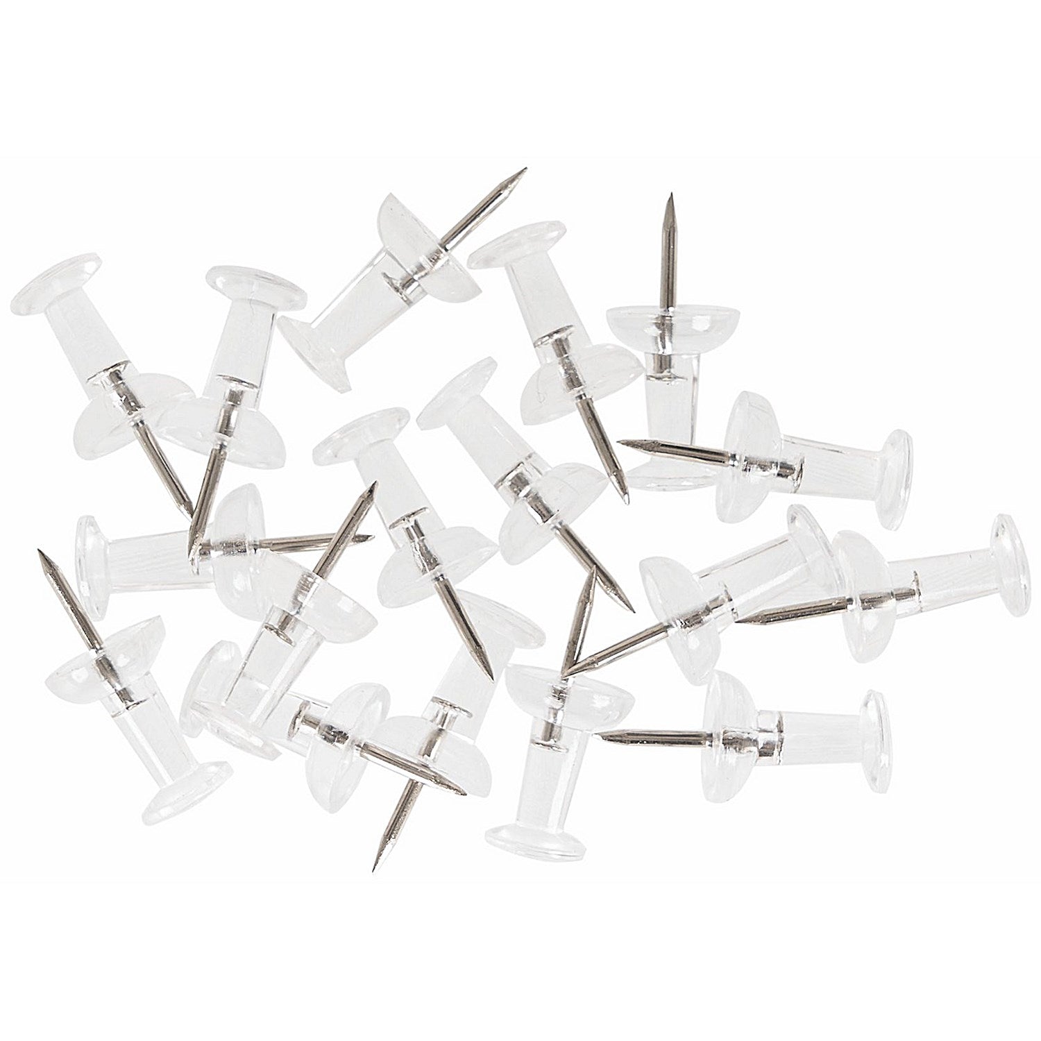 Bi-Office Push Pins, Clear/Transparent, Pack of 200 Easy2Order : BQ28326