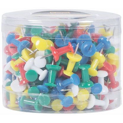 Bi-Office Push Pins, Assorted Colours, Pack of 200