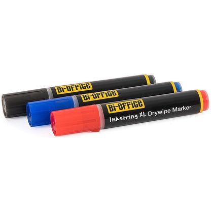 Bi-Office Drywipe Markers, Assorted Colours, Pack of 12