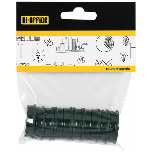 Bi-Office Round Magnets 30mm Green Pack of 10 Easy2Order : BQ30139