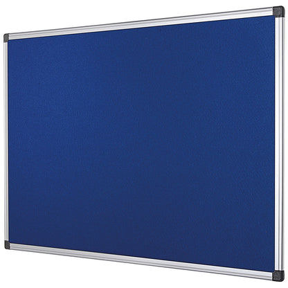 Bi-Office Aluminium Trim Felt Notice Board, 900x600mm, Blue
