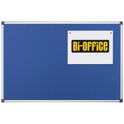 Bi-Office Aluminium Trim Felt Notice Board, 1200x900mm, Blue