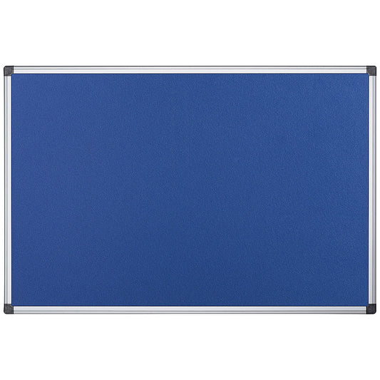 Bi-Office Aluminium Trim Felt Notice Board, 1200x900mm, Blue