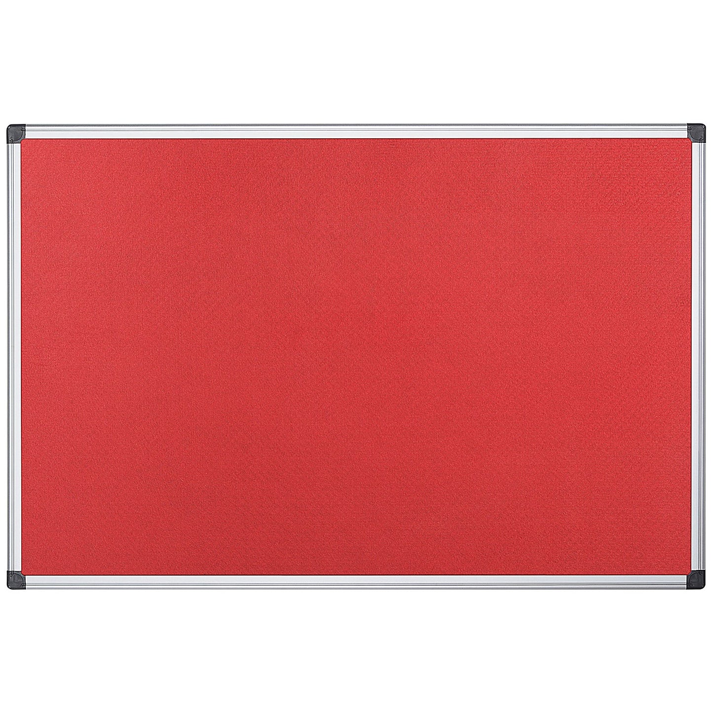 Bi-Office Aluminium Trim Felt Notice Board, 1200x900mm, Red