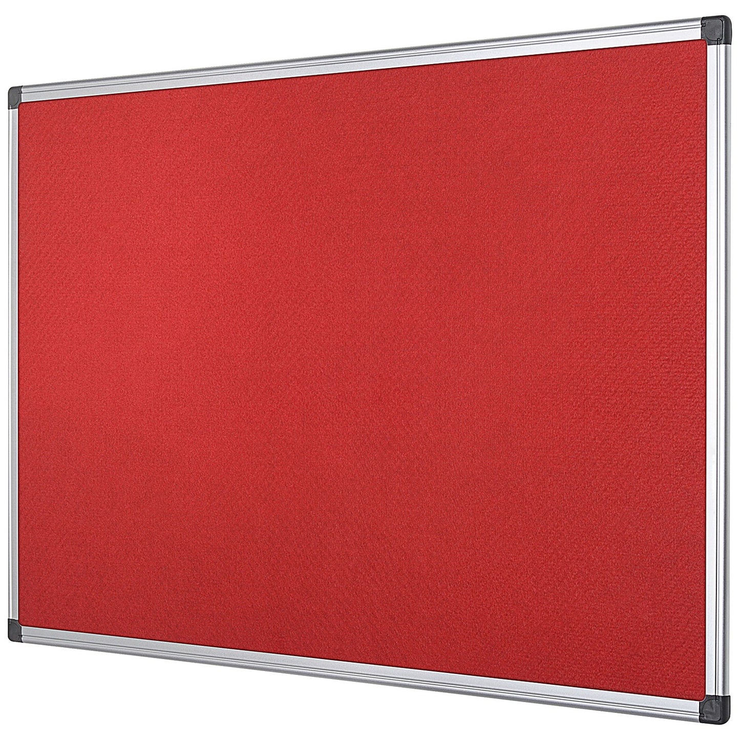 Bi-Office Aluminium Trim Felt Notice Board, 1200x900mm, Red