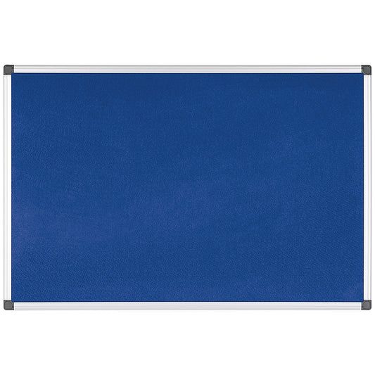 Bi-Office Aluminium Trim Felt Notice Board, 1800x1200mm, Blue