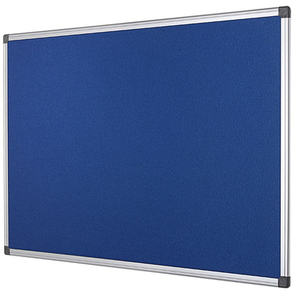 Bi-Office Aluminium Trim Felt Notice Board, 1800x1200mm, Blue