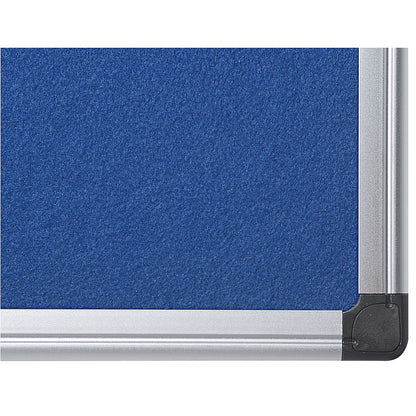 Bi-Office Aluminium Trim Felt Notice Board, 1800x1200mm, Blue