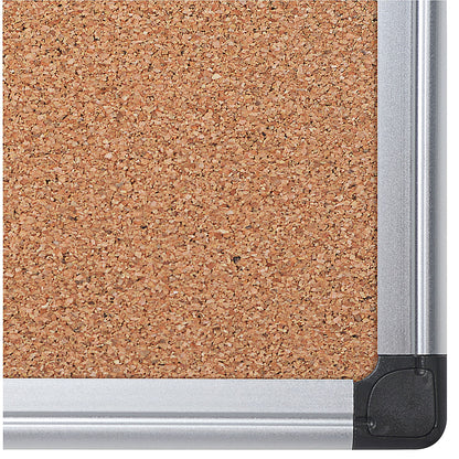 Bi-Office Cork Noticeboard, 900x600mm, Aluminium Frame