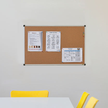 Bi-Office Cork Noticeboard, 900x600mm, Aluminium Frame