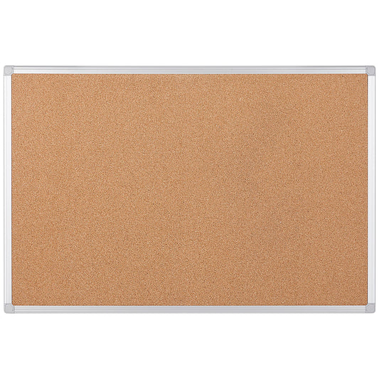 Bi-Office Earth-It Cork Board, 900x600mm, Aluminium Frame