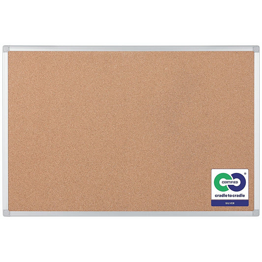 Bi-Office Earth Maya Cork Noticeboard, 1800x1200mm, Aluminium Frame Easy2Order : BQ42779