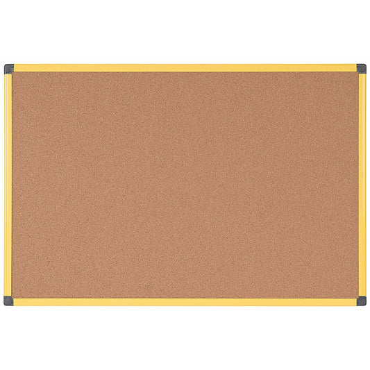 Bi-Office Industrial Ultrabrite Cork Board, 2000x1000mm, Yellow Aluminium Frame Easy2Order : BQ42809