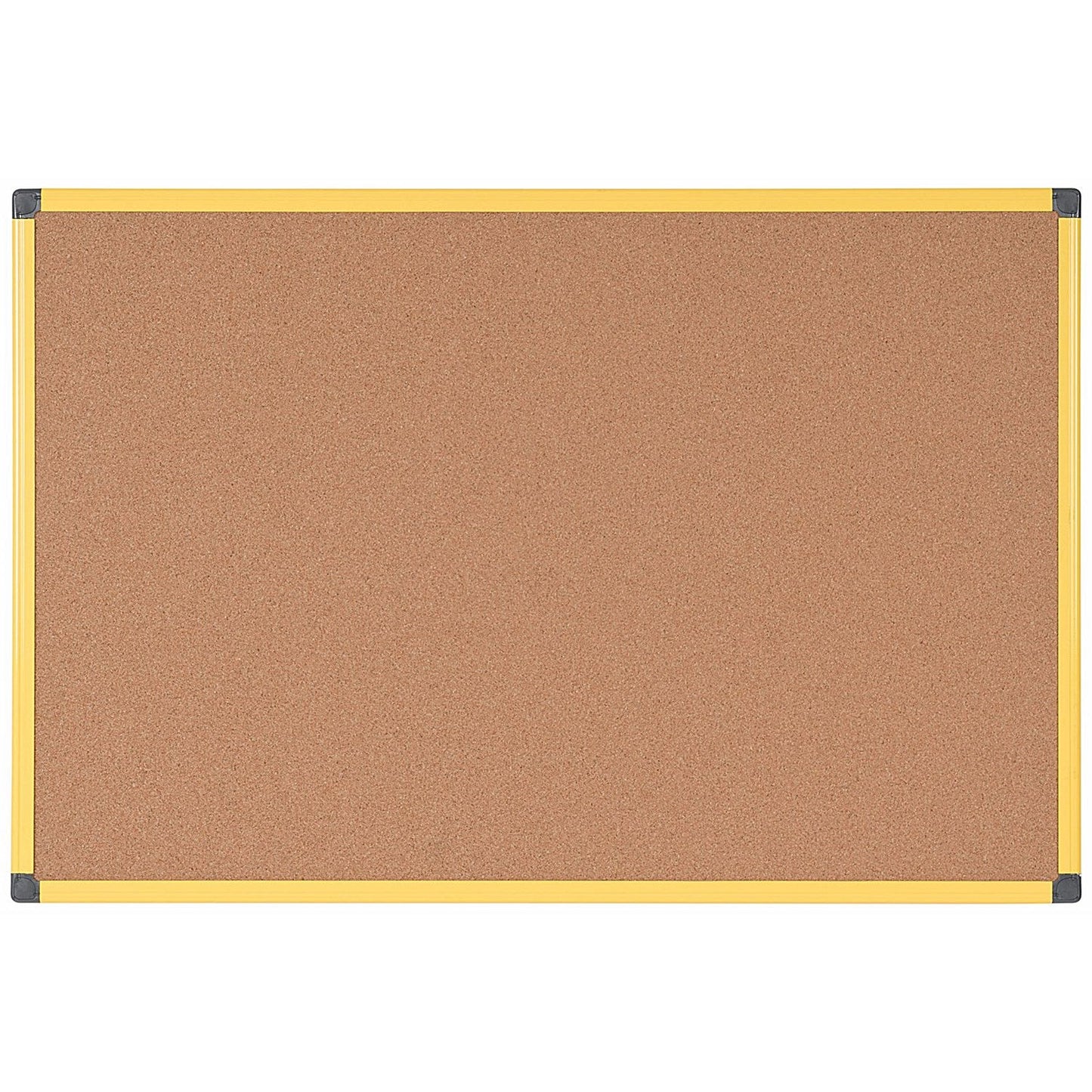 Bi-Office Industrial Ultrabrite Cork Board, 1800x900mm, Yellow Aluminium Frame Easy2Order : BQ42903
