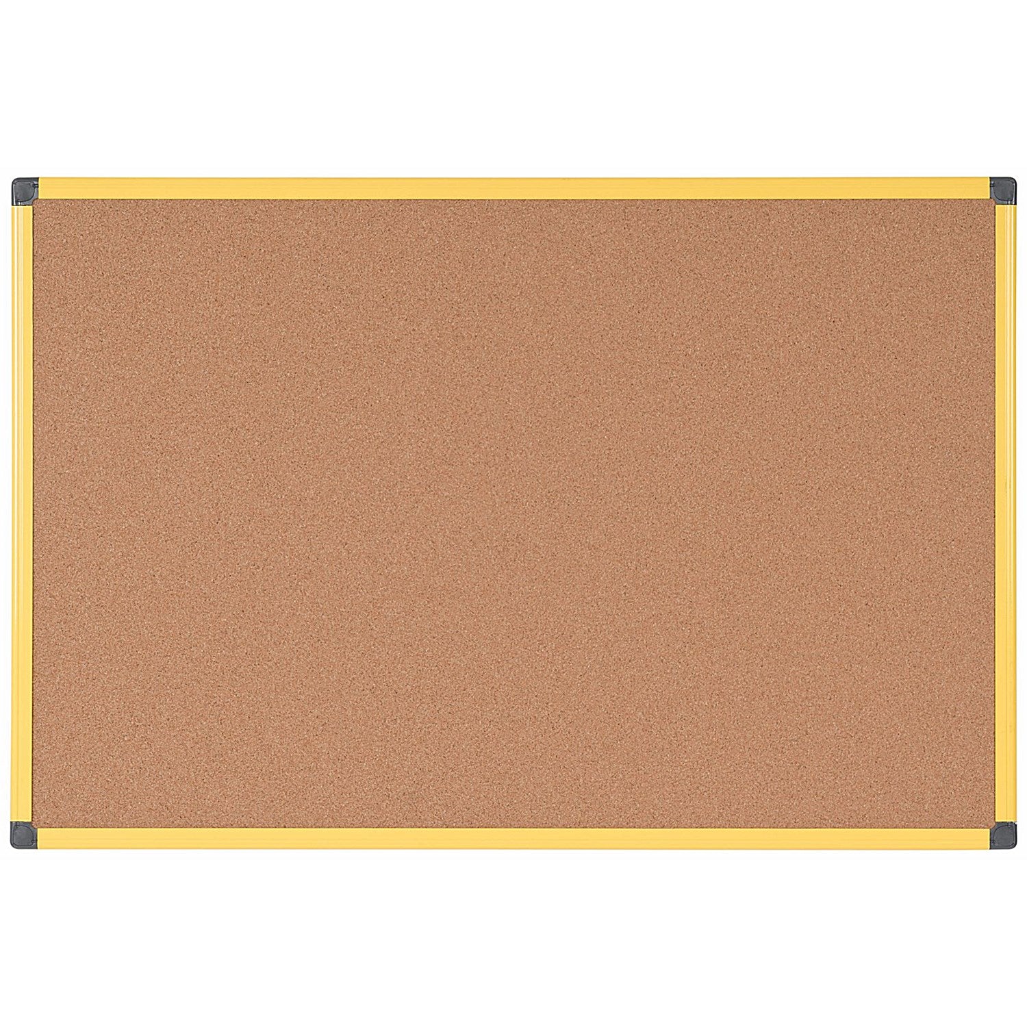 Bi-Office Industrial Ultrabrite Cork Board, 900x600mm, Yellow Aluminium Frame Easy2Order : BQ42964