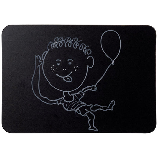 Bi-Office Frameless Double-Sided Washable Chalkboard, A4, Black Surface, Pack of 5 Easy2Order : BQ46253