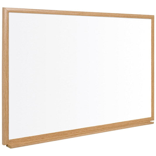 Bi-Office Earth Prime Non-Magnetic Whiteboard, Oak MDF Frame, 900x600mm Easy2Order : BQ46545