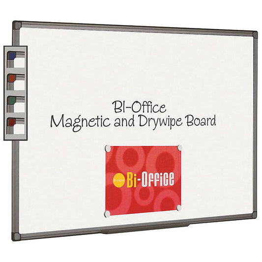 Bi-Office Magnetic Whiteboard, Aluminium Frame, 1800x1200mm