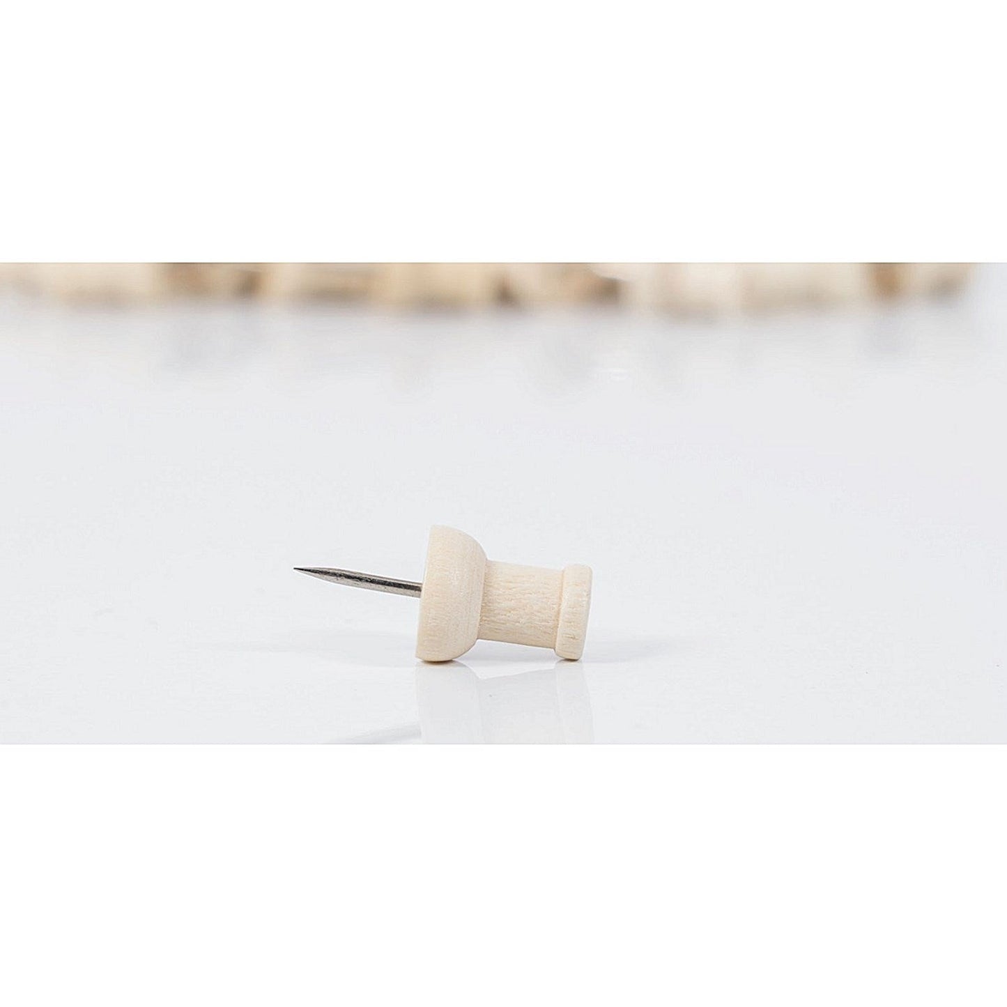 Bi-Office Wooden Push Pins, Pack of 20
