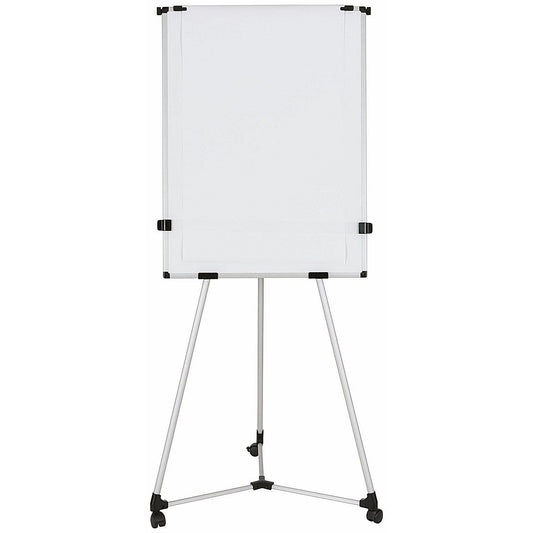Bi-Office Earth Kyoto Mobile Magnetic Easel, With Paper Roll, With Extendable Arms, Silver Easy2Order : BQ50013