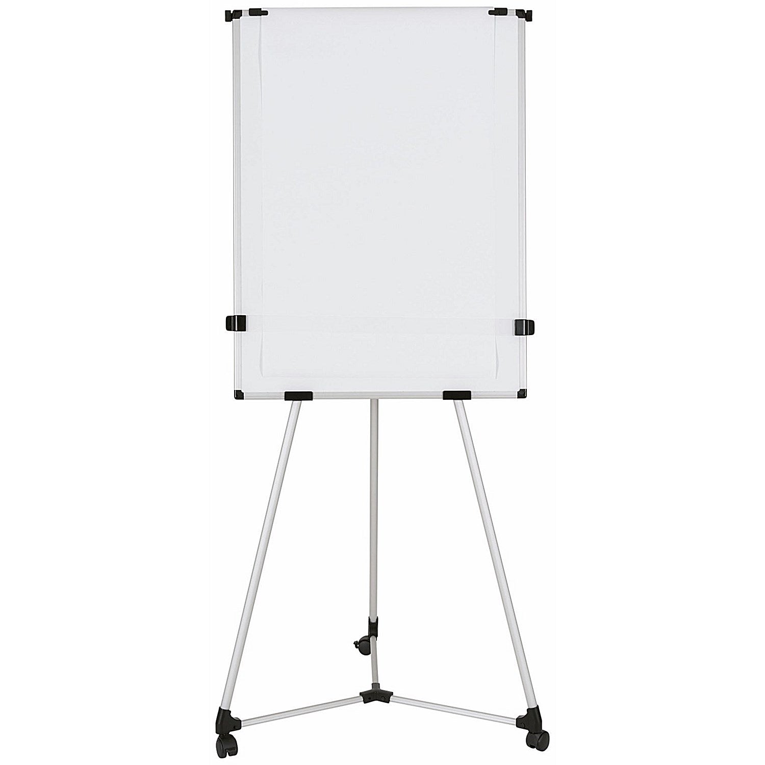 Bi-Office Earth Kyoto Mobile Non-Magnetic Easel, With Paper Roll, With Extendable Arms, Silver Easy2Order : BQ50021