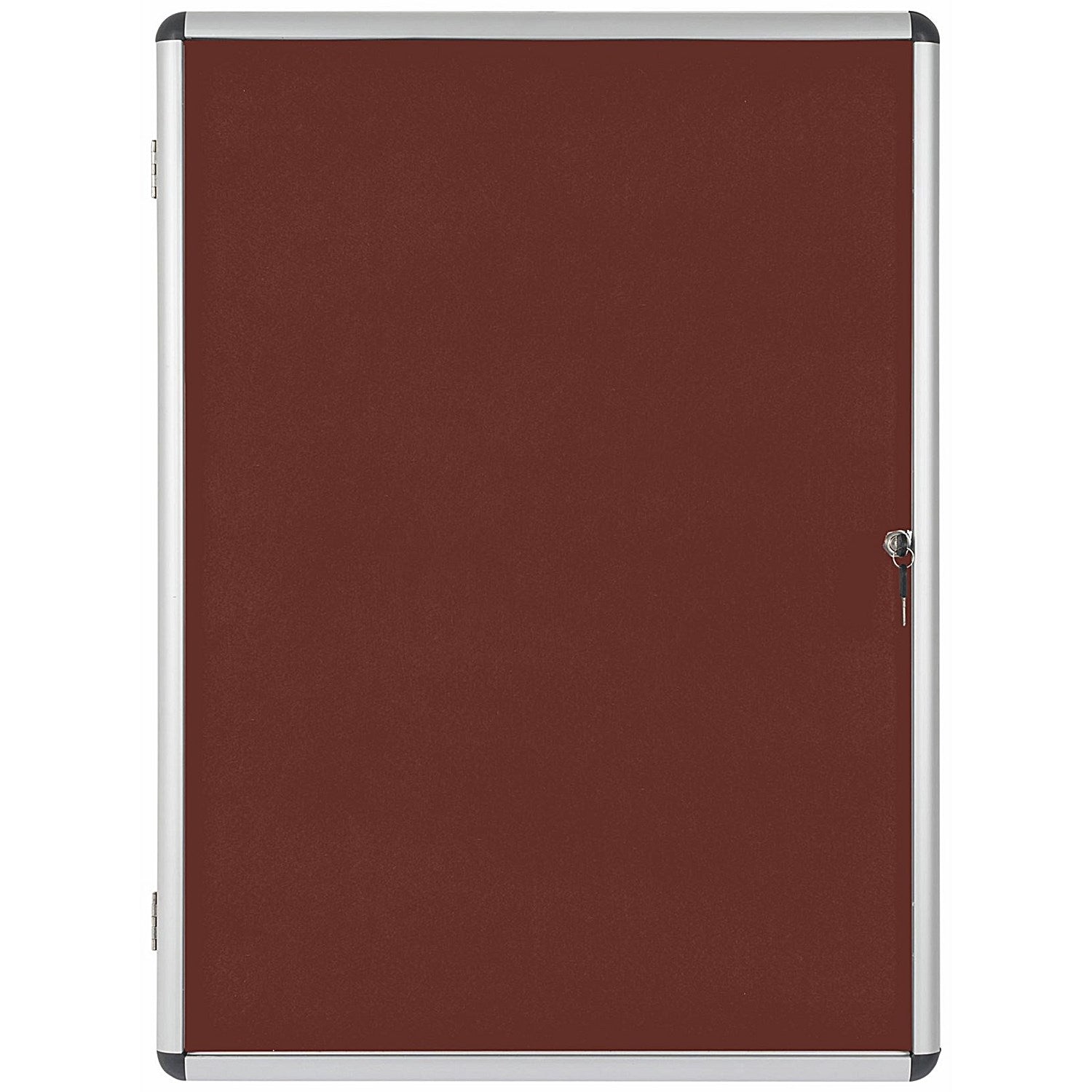 Bi-Office Enclore Burgundy Felt Noticeboard Display Case, 9xA4, Aluminium Frame Easy2Order : BQ52016