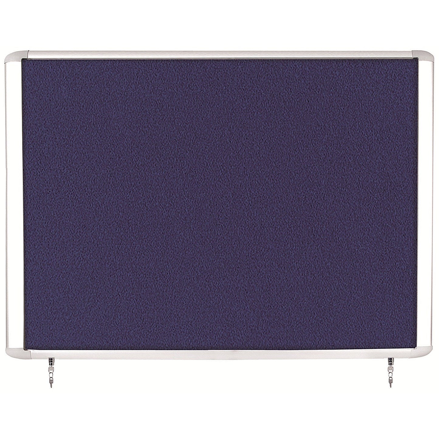 Bi-Office Mastervision Out Top Hinged Lockable Door Blue Felt Notice Board Display Case, 15xA4 Easy2Order : BQ52053